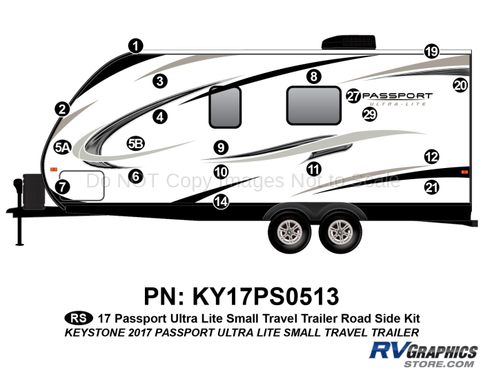18 Piece 2017 Passport Grand Touring Small TT Roadside Graphics Kit