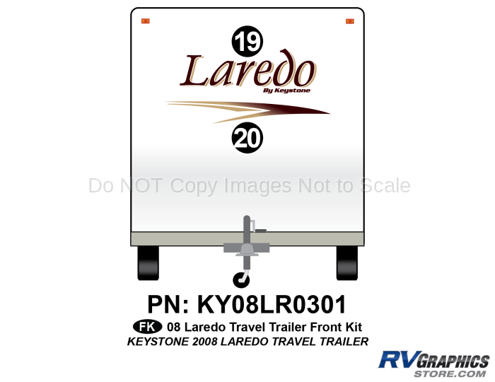 2 Piece 2008 Laredo Travel Trailer Front Graphics Kit