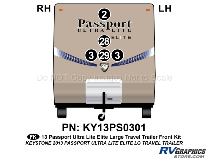5 Piece 2013 Passport Elite Large TT Front Graphics Kit