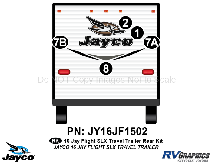 5 Piece 2016 Jayflight SLX Metal TT Rear Graphics Kit