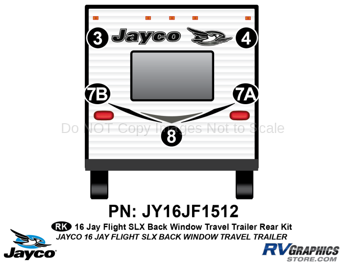5 Piece 2016 Jayflight SLX Metal Backwindow TT Rear Graphics Kit