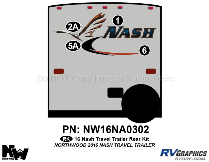 2016 Nash Travel Trailer Rear Graphics Kit