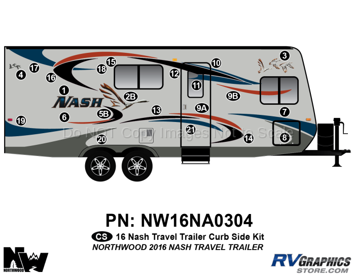 2016 Nash Travel Trailer Curbside Graphics Kit