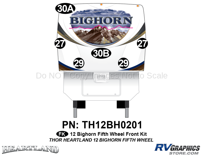 2012 Bighorn Fifth Wheel Front Graphics Set