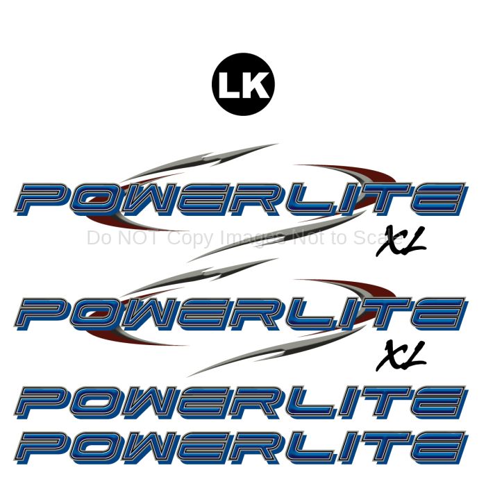 PowerLite Logo Full Kit (2 Large & 2 Small logos)