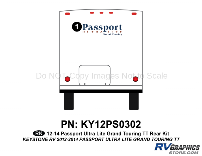 1 Piece 2012 Passport Grand Tour Rear Graphics Kit
