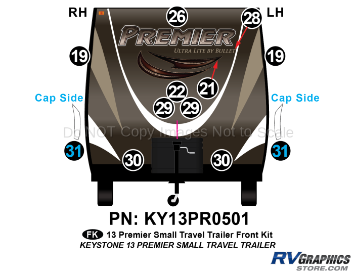 12 Piece 2013 Premier Small TT Front Graphics Kit