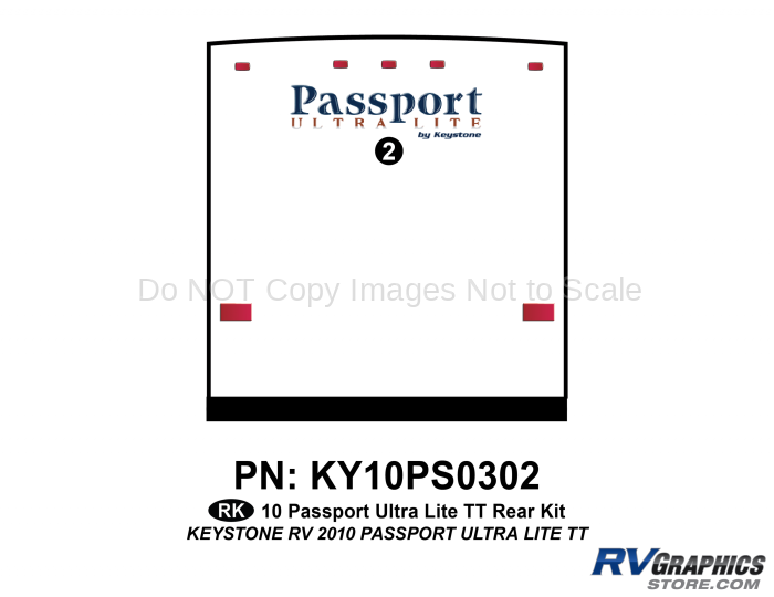 1 Piece 2010 Passport UltraLite TT Rear Graphics Kit