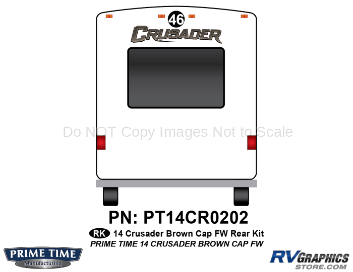 1 Piece 2014 Crusader Fifth Wheel Rear Graphics Kit