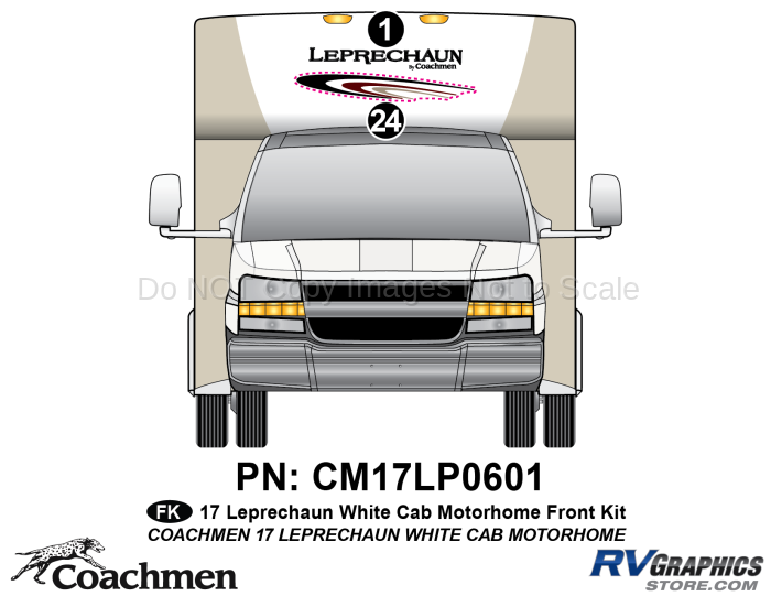 2 piece 2016 (Late) Leprechaun White Cab Front kit