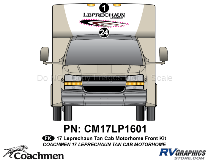 2 Piece 2017 Leprechaun Tan Cab Front Graphics Kit