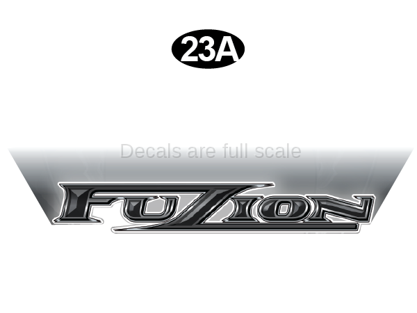 2014 Fuzion Fifth Wheel Front Cap Shield Top Decal - RV Graphics Store