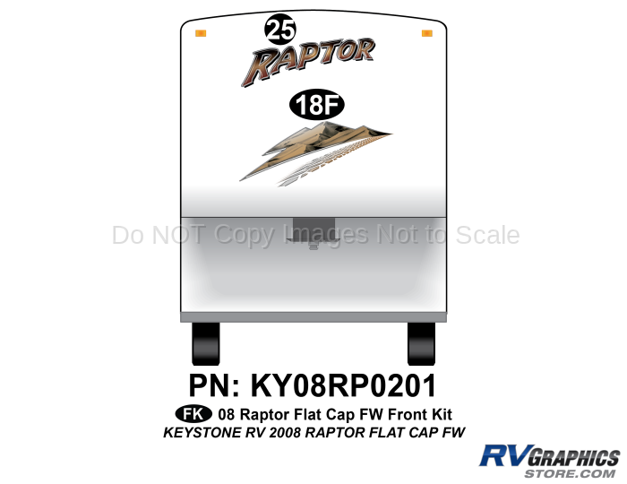 3 Piece 2008 Raptor FW Flat Cap Front Kit