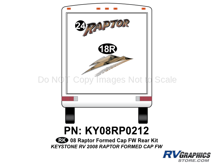 3 Piece 2008 Raptor FW Formed Cap Rear Kit