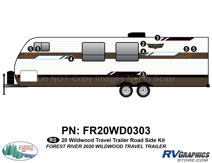 9 Piece 2020 Wildwood Travel Trailer Roadside Graphics Kit