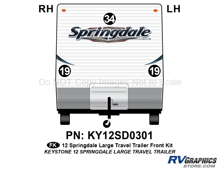 3 Piece 2012 Springdale Lg TT Front Graphics Kit