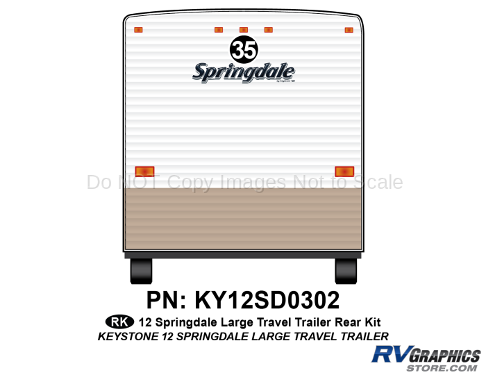 1 Piece 2012 Springdale Lg TT Rear Graphics Kit
