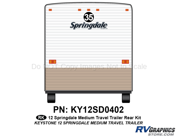 1 Piece 2012 Springdale Med TT Rear Graphics Kit