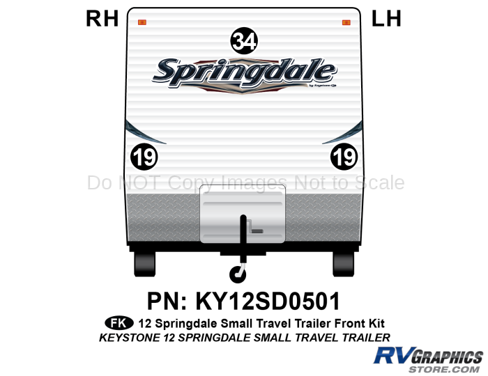 3 Piece 2012 Springdale Small TT Front Graphics Kit