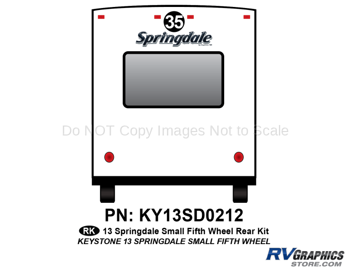 1 Piece 2013 Springdale Sm FW Rear Graphics Kit