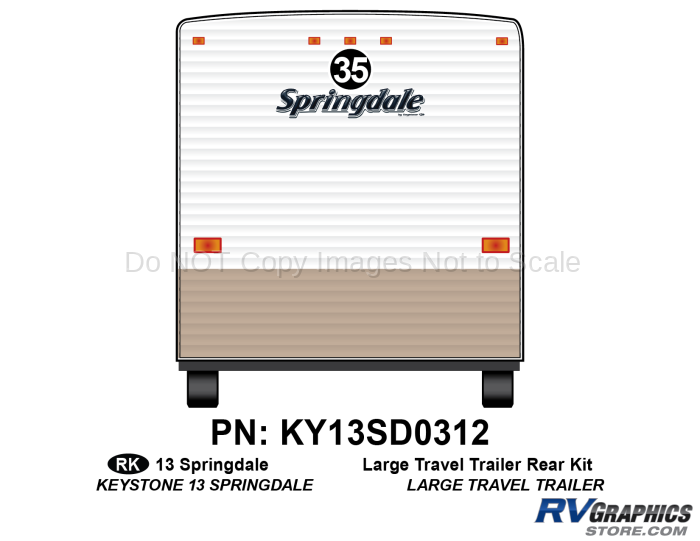 1 Piece 2013 Springdale Lg TT Rear Graphics Kit