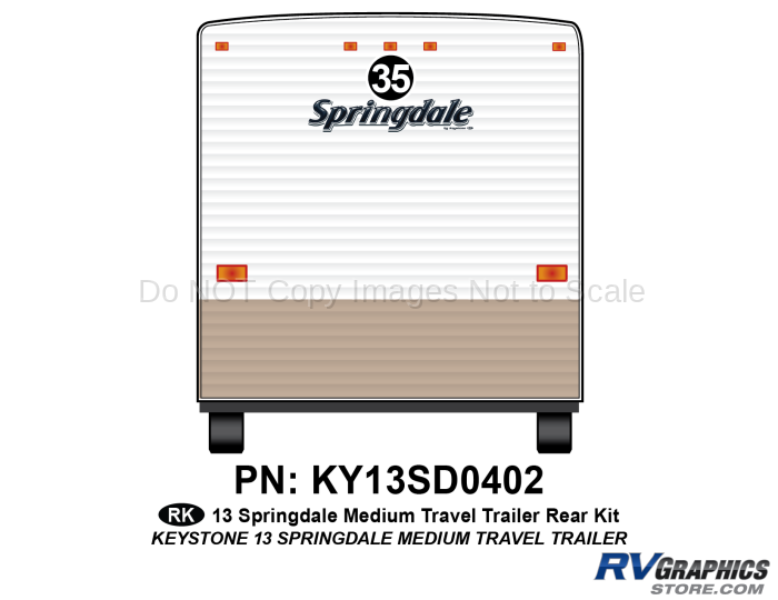 1 Piece 2013 Springdale Med TT Rear Graphics Kit