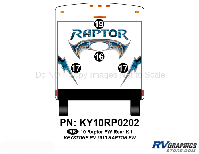 2010 Keystone Raptor FW-Fifth Wheel Rear Graphics Kit