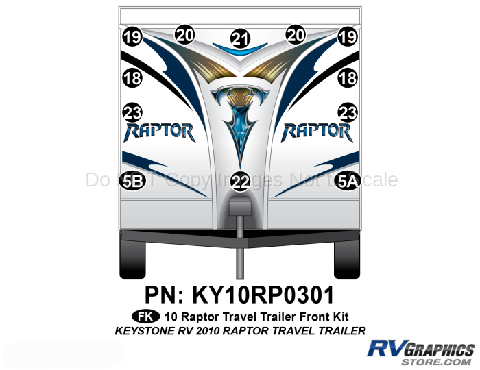 2010 Keystone Raptor  TT-Travel Trailer Front Graphics Kit