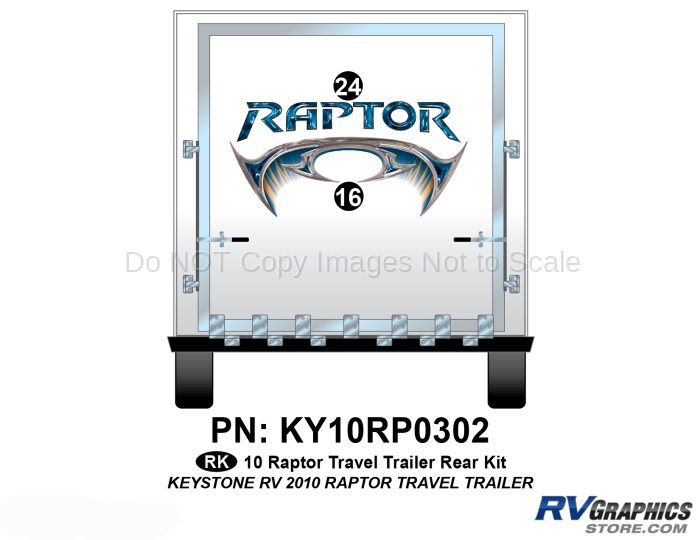 2010 Keystone Raptor  TT-Travel Trailer Rear Graphics Kit