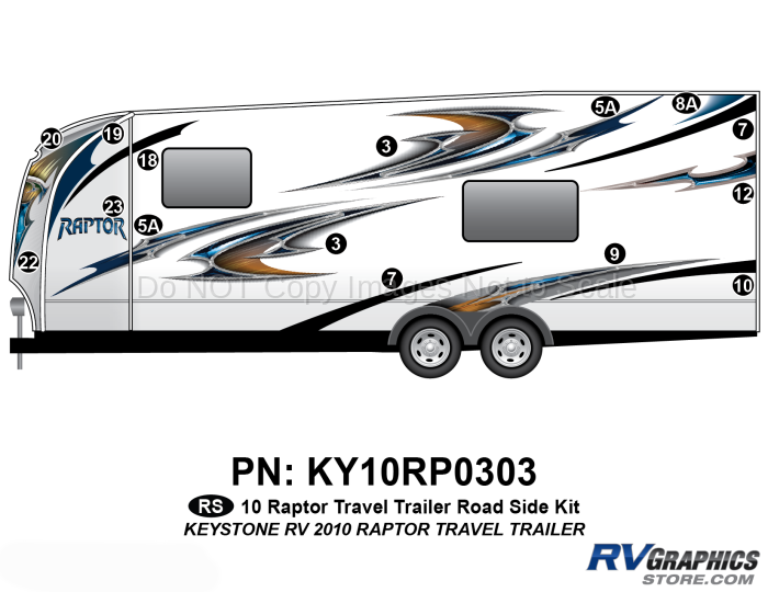 2010 Keystone Raptor  TT-Travel Trailer Roadside Graphics Kit