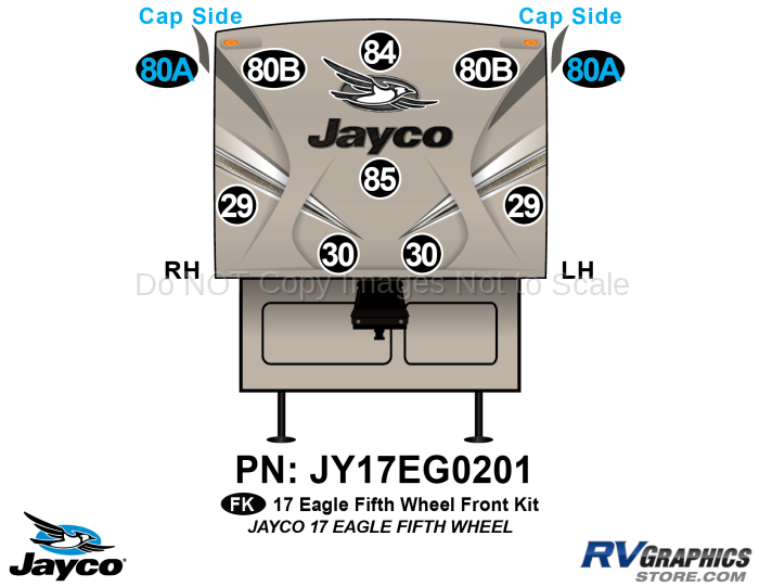 10 Piece 2017 Jayco Eagle FW Front Graphics Kit