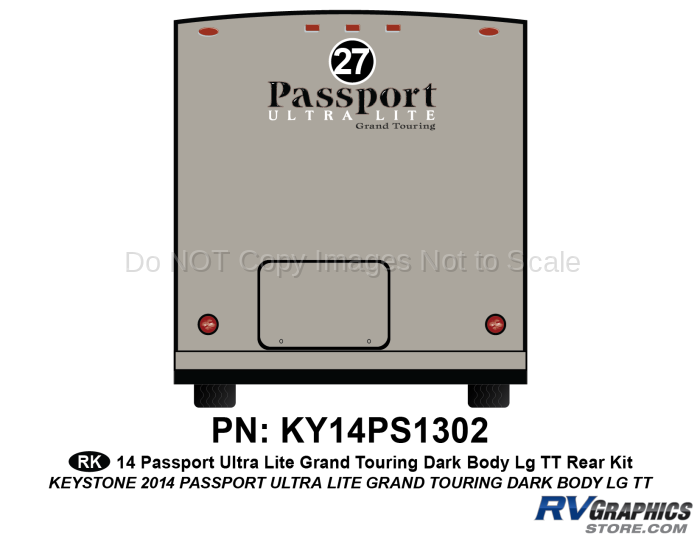 1 Piece 2014 Passport Lg TT Rear Graphics Kit