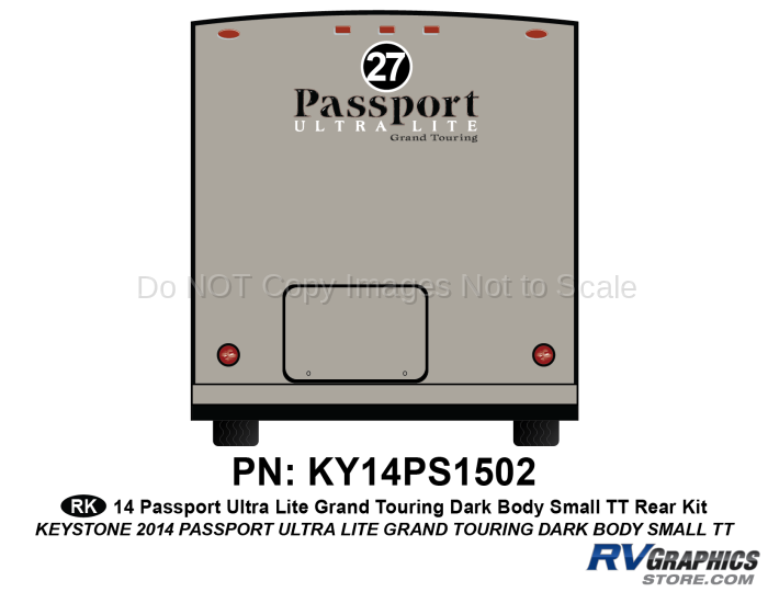 1 Piece 2014 Passport Sm TT Rear Graphics Kit