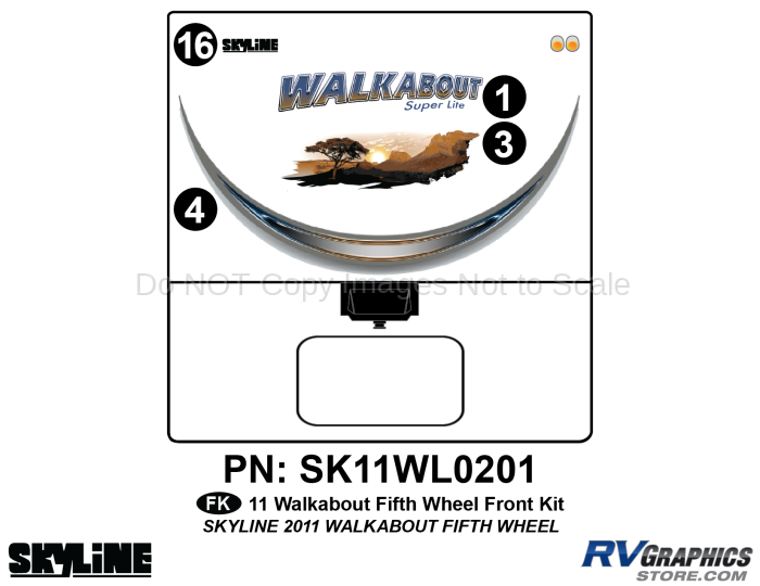 4 Piece Walkabout Fifth Wheel Front Graphics Kit