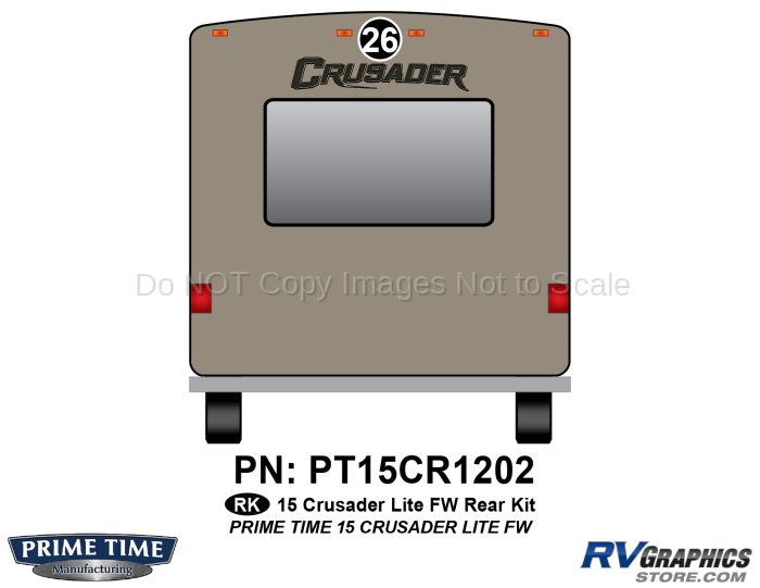 1 Piece 2015 Crusader Lite FW Rear Graphics Kit