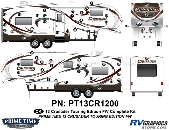 51 Piece 2013 Crusader FW Tour Edition Complete Graphics Kit
