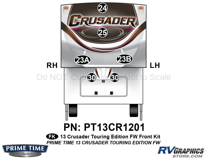 6 Piece 2013 Crusader FW Tour Edition Front Graphics Kit