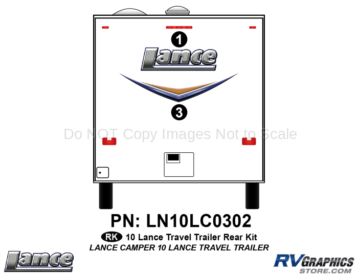 2 Piece 2010 Lance TT Premium Effect Rear Graphics Kit
