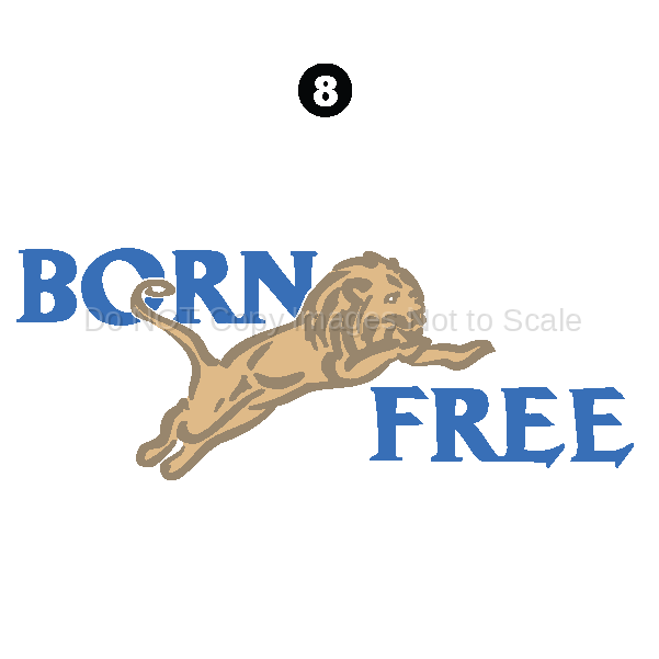 Side-Rear Small Born Free logo-Casual Elegance (Blue) version