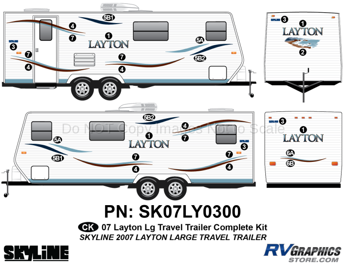 29 Piece 2007 Layton Lg Travel Trailer Complete Graphics Kit