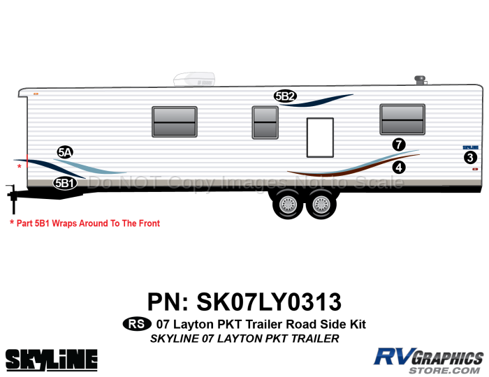 11 Piece 2007 Layton Park Model Trailer Roadside Graphics Kit