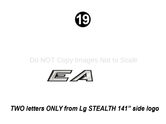 TWO Letters ONLY for 141"  Lg Stealth Legend