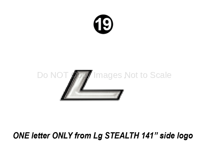 ONE Letter ONLY for 141"  Lg Stealth Legend