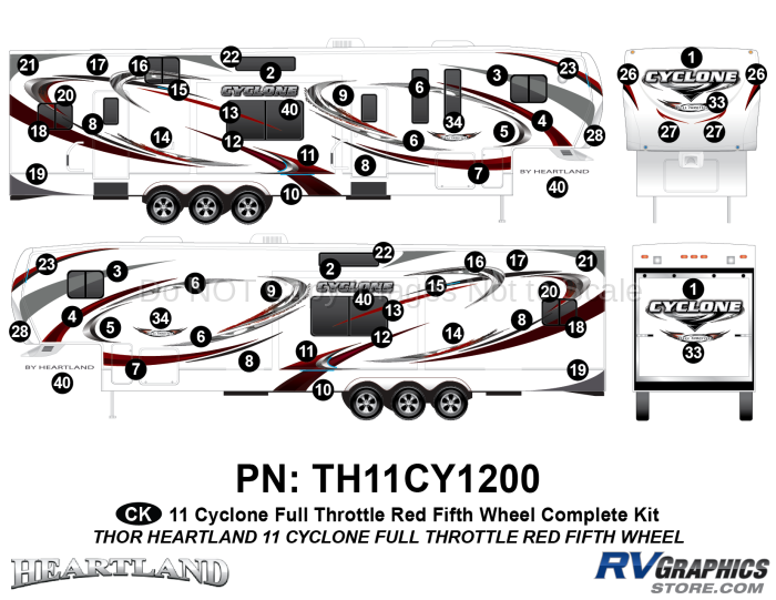 2011 Cyclone FW Red Complete Kit