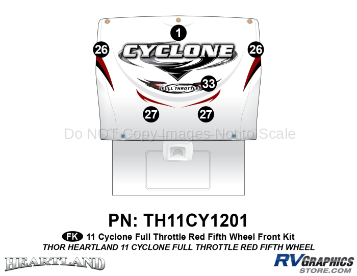 2011 Cyclone FW Red Front Kit