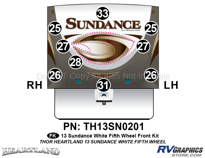 9 Piece 2013 Sundance FW Front Graphics Kit