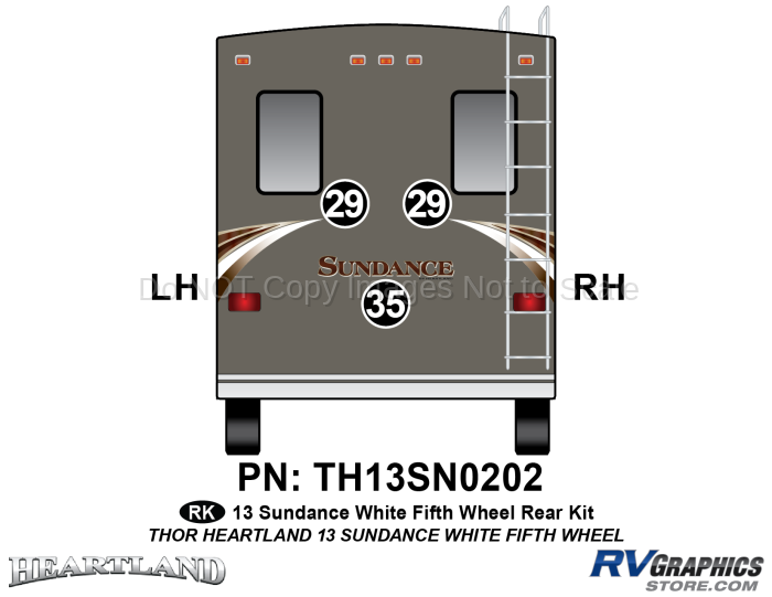 3 Piece 2013 Sundance FW Rear Graphics Kit