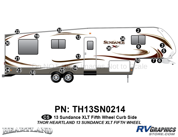 26 Piece 2013 Sundance XLT FW Curbside Graphics Kit