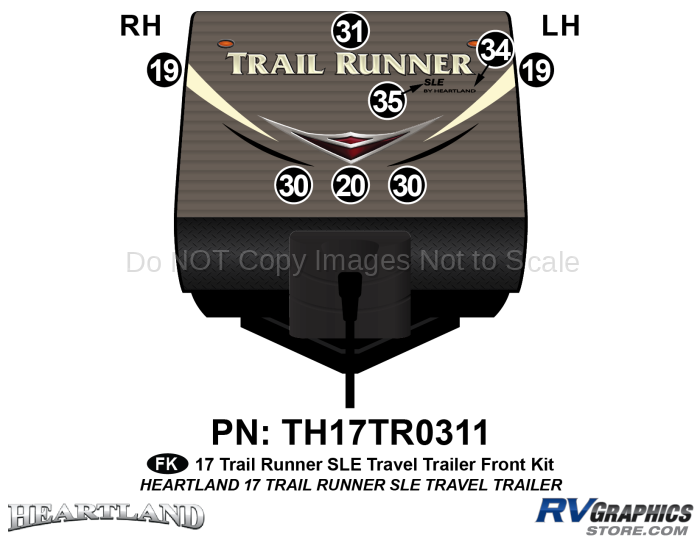 8 Piece 2017 Trailrunner SLE TT Front Graphics Kit