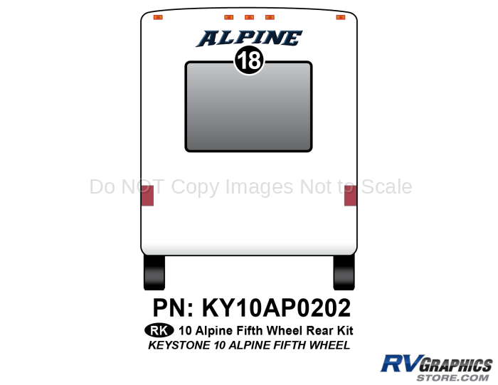 1 Piece 2010 Alpine FW Rear Graphics Kit